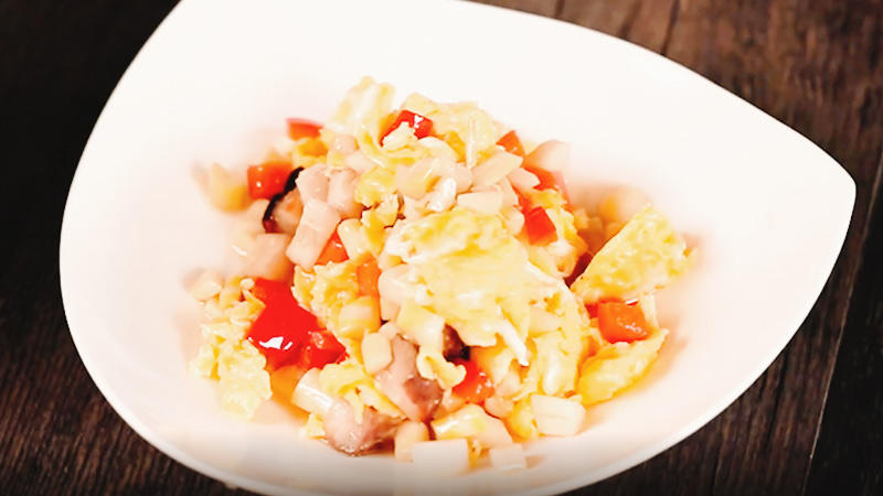 春笋叉烧肉炒蛋