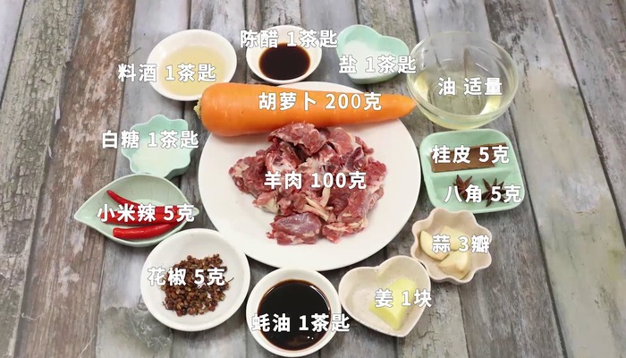 羊肉炖萝卜做法步骤：1