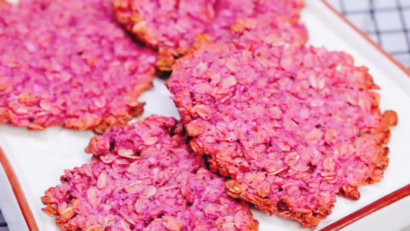 无油低脂火龙果燕麦饼干