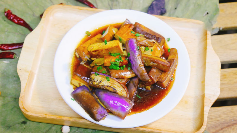 茄子炖干豆腐