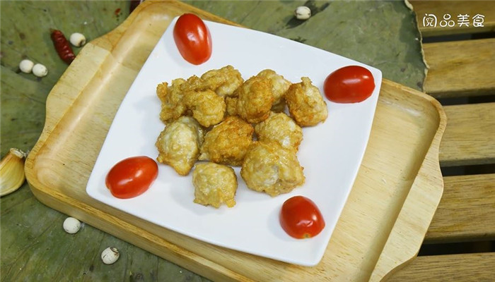 油炸鸡肉丸子做法步骤：4