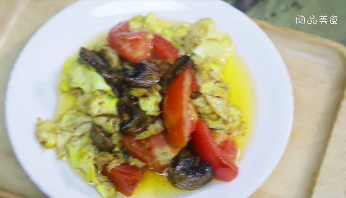 番茄蘑菇炒蛋做法步骤：8