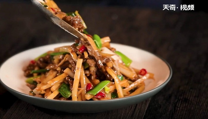 酸笋炒牛肉