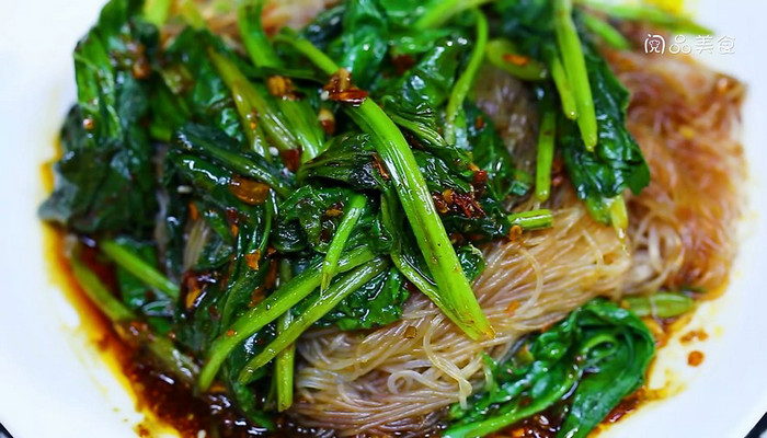 凉拌菠菜粉丝做法步骤：8