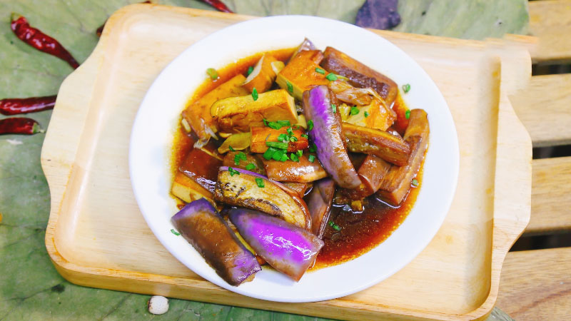 茄子炖干豆腐