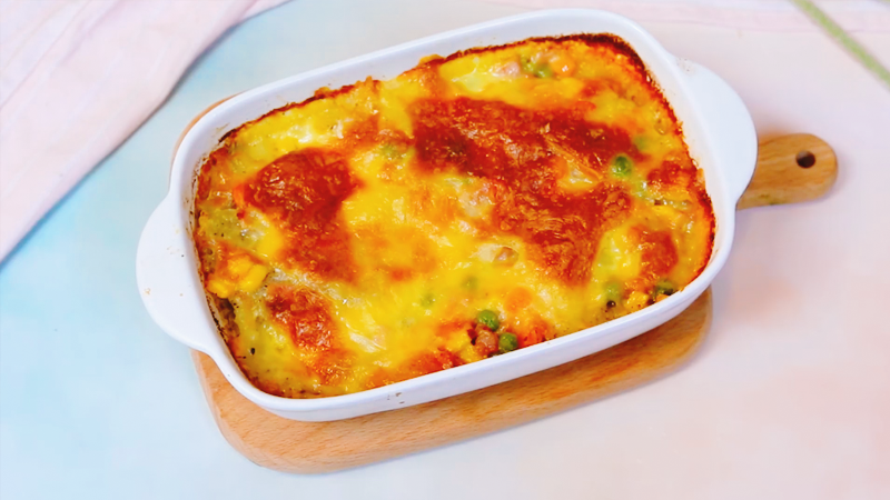 芝士焗土豆泥做法步骤：9