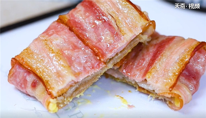 培根吐司做法步骤：4
