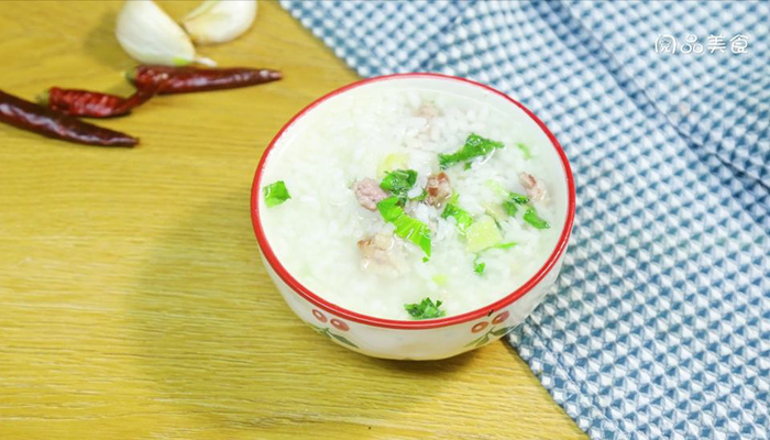 青菜瘦肉粥