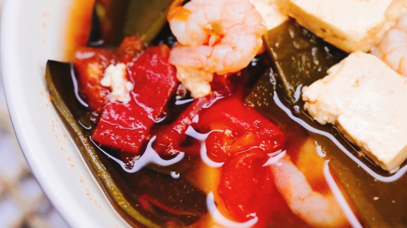 低脂豆腐鲜虾汤