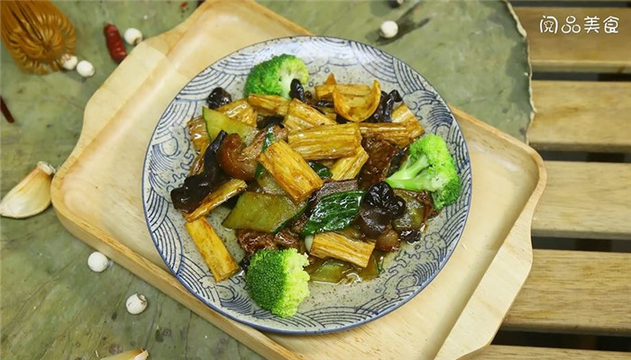 黄瓜木耳腐竹炒肉