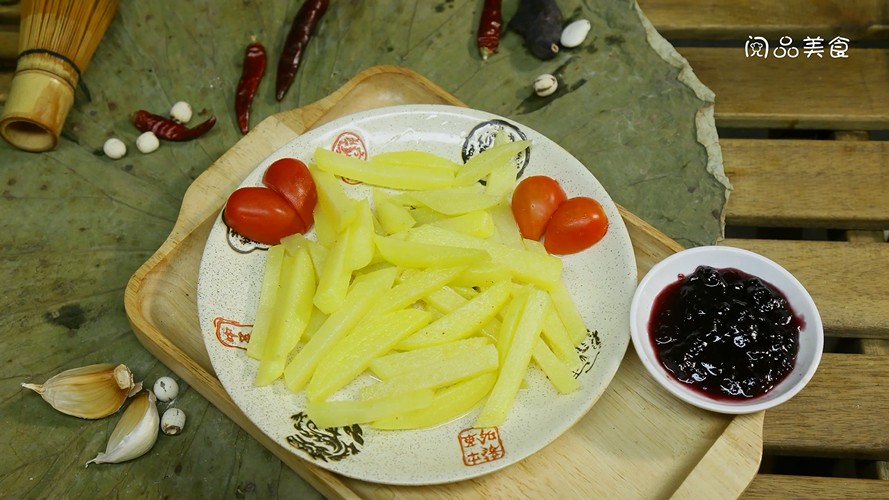 炸蓝莓薯条做法步骤：5
